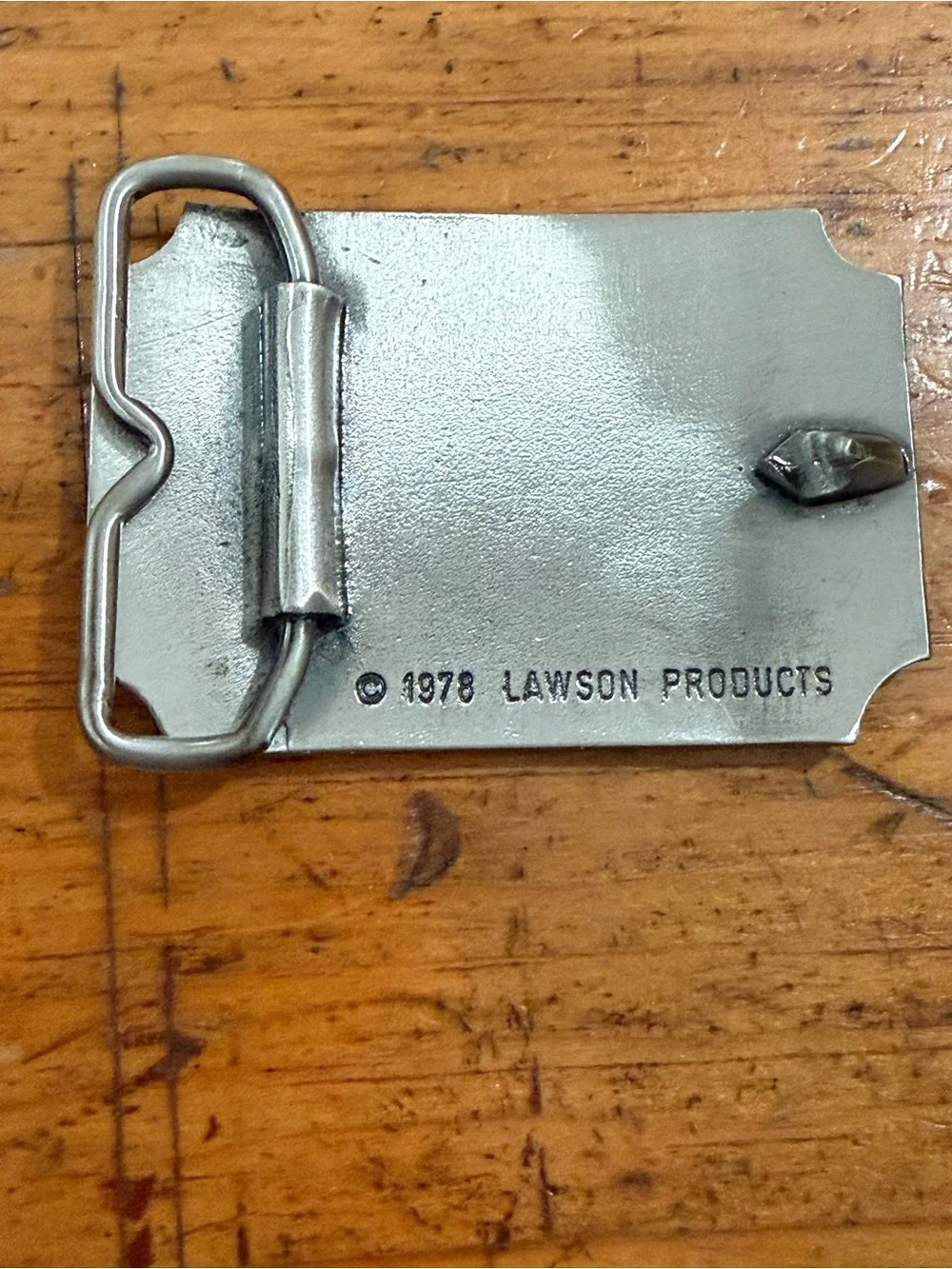 Vintage Lawson Belt Buckle 1978 Nuts & Bolts Solid- Silver Tone